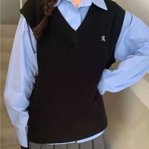 Knit Sweater vest top black